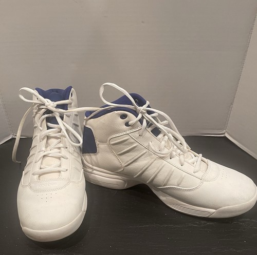 REEBOK CLASSIC Reebok RB 605 FLU 4 162659 Basketball Sneaker Men’s Size 12 White & Blue Mid Top