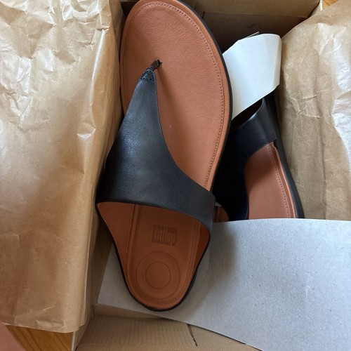 FitFlop Leather Toepost Flip Flop Sandals