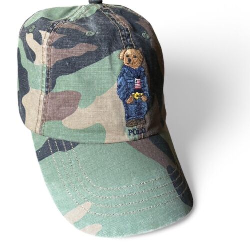 Polo Ralph Lauren Camo Embroidered USA Teddy Bear Men's Hat