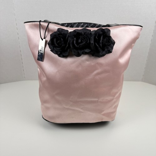 Borsa Valentino Rock 'N Rose in raso rosa   grande