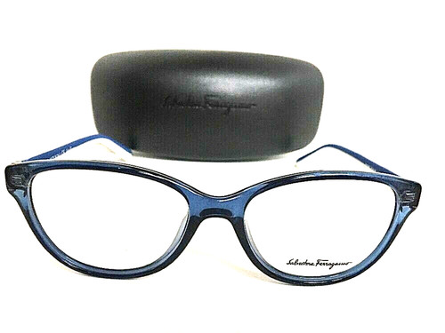New Salvatore Ferragamo SF 2650 424 51mm Clear Blue Women's Eyeglasses Frame