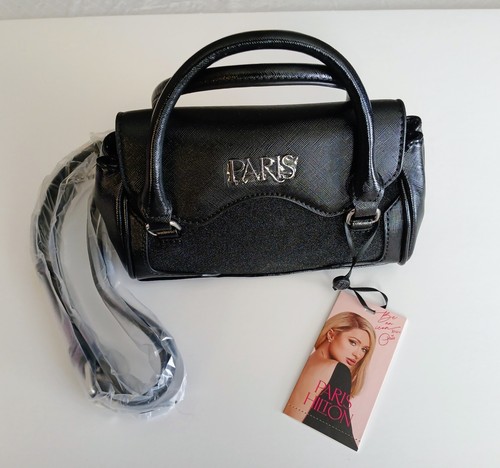 PARIS HILTON HANDBAGS Paris Hilton Women's Mason Mini Tote with Crossbody Strap  Black