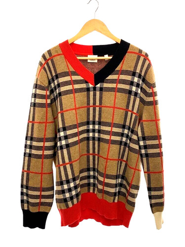 Maglione BURBERRY (leggero) check lana merio jacquard taglia XL Japan Limited