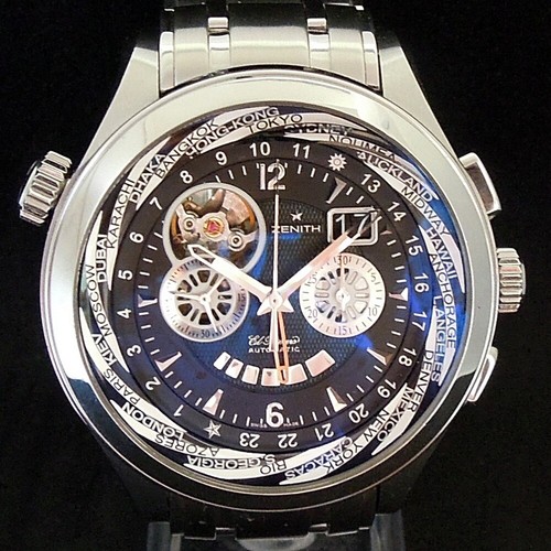 ZENITH 03.0520.403 CLASS OPEN TRAVELER MULTICITY BIG DATE POWER RESERVE