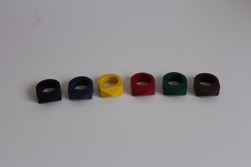 Crayon Rings by Timothy Liles Set of 6 Handcrafted