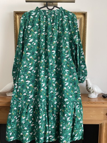 VETEMENTS Abito nuovo senza etichette CREW ABBIGLIAMENTO COMPANY UK 14 verde 23” pit to pit