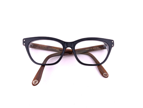 Gucci Eyeglasses, Frames Only, Italy, GG0570O 007, 52 16 145, Plastic, Black