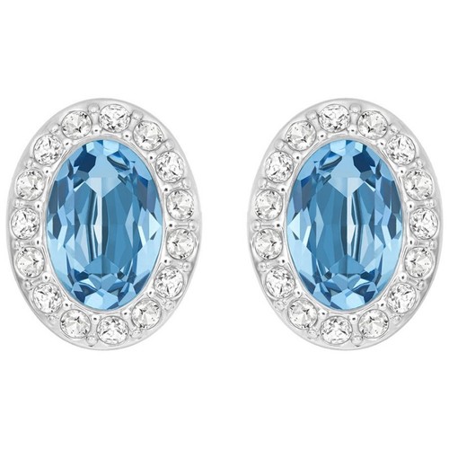 Swarovski Christie Oval Pierced Earrings with Blue crystals MIB 5166017