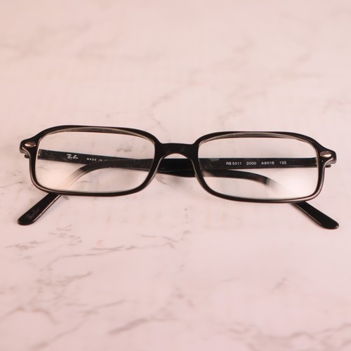 Ray Ban RB 5011 2000 Rectangle Black Eyeglasses Optical Frame 49 16 135