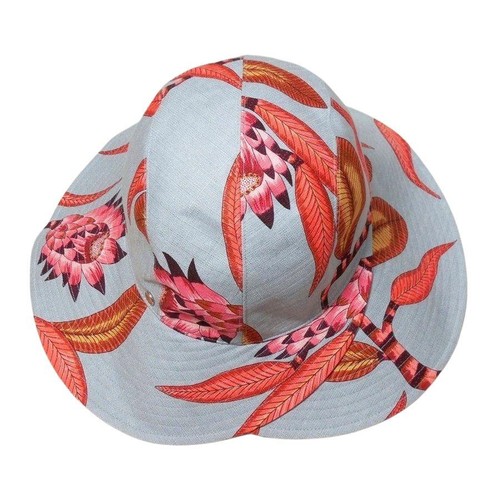s-l500_1756573043 Authentic Hermes Hat Woman Olga Savanna Flower Natte Weave Head 22.44in VN01