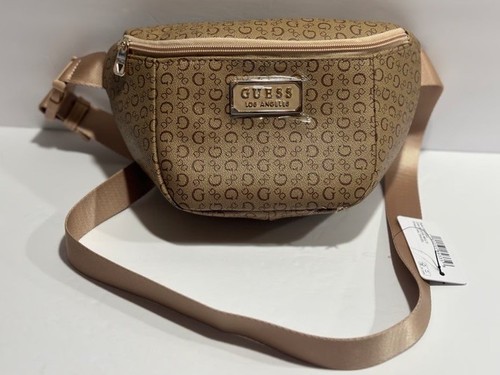 Guess Waist Pouch Banana Pouch Belt Bag Mocha Logo Chai Travel U9053083