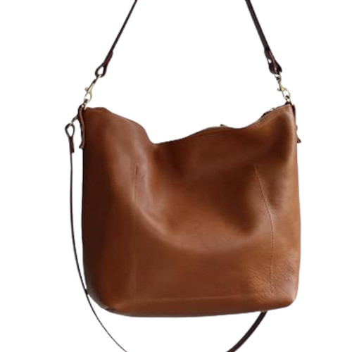 KUHO Large Slouchy Hobo Crossbody Brown Bag