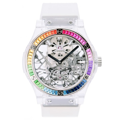 Hublot Classic Fusion 505.JX.0120.RT.4099.YOS Tourbillon Sapphire Rainbow Watch