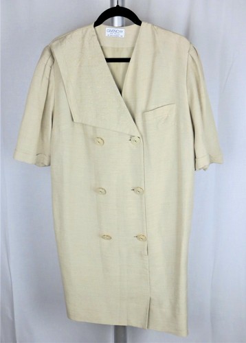 Abito Givenchy EN Plus in lino avorio taglia 18W US 46 euro