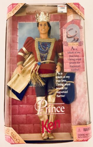 1997 Repunzel Barbie’s Prince Ken w Brown Hair By Mattel 18080 NIB