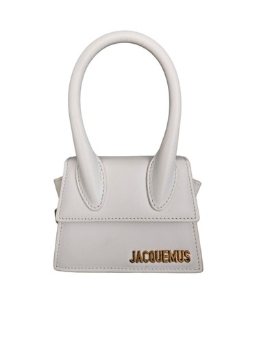 Borsa Jacquemus in pelle bianca Mini Le Chiquito con manico superiore