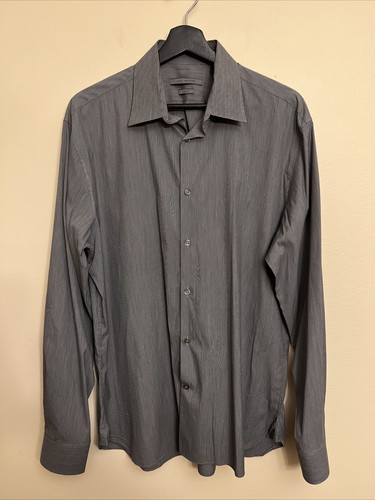 CAMICIA DA UOMO JOHN VARVATOS ABITO A MANICHE LUNGHE GRIGIO GRIGIO TAGLIA 16 34 35