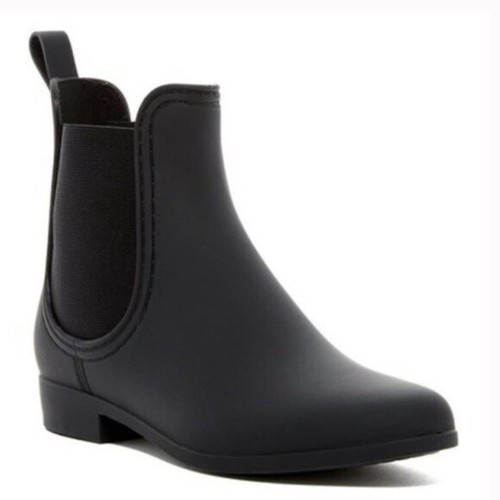 Stivali da pioggia JC Play Jeffrey Campbell donna neri alla caviglia Chelsea 9