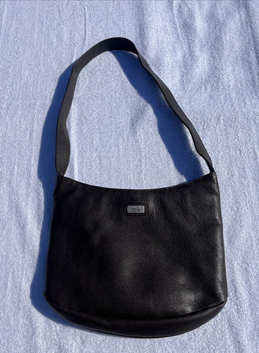 The SAK Dark Brown Leather Bucket Hobo Shoulder Bag One Strap Purse