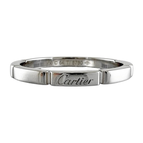 Cartier Maillon Panthere US Size No. 11 K18 White G Ring Pre Owned [U0701]