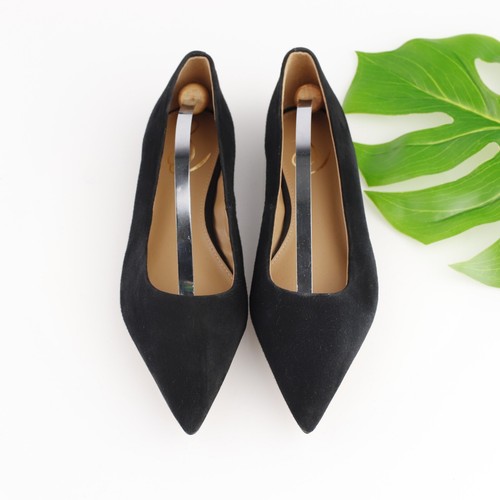 Sam Edelman Womens Wanda Flat Size 8 Black Suede Pointed Slip On Dress Shoe