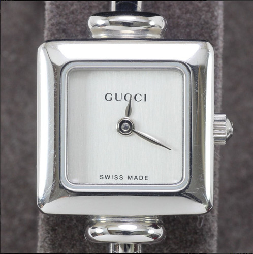 Orologio GUCCI 1900L Quadrante Argento Vintage Donna Quarzo Funzionante Ottimo