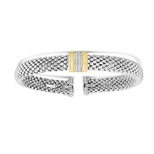 DAVID YURMAN A. Phillip Gavriel Designer Diamond Cuff Bangle Bracelet 18k G And Silver