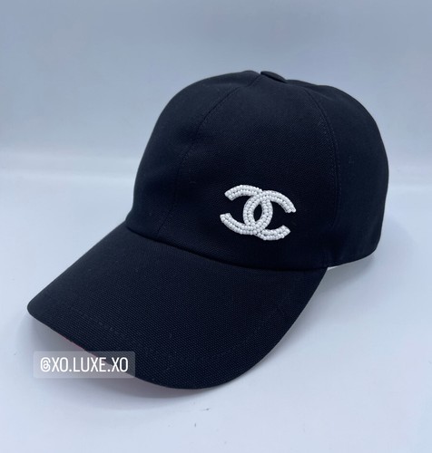 s-l500_1756607100 NEW Authentic CHANEL RECEIPT 23P Black Bucket Hat Logo White Baseball Cap NWT