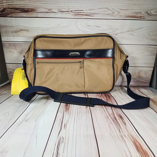 VTG Samsonite Carry On Sidekicks II Travel Bag with Shoulder Strap Duffel In Tan