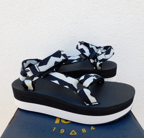 NEW BALANCE TEVA BALANCE BLACK FLATFORM UNIVERSAL PLATFORM SANDALS  WOMEN US 8  EUR 39 ~NIB