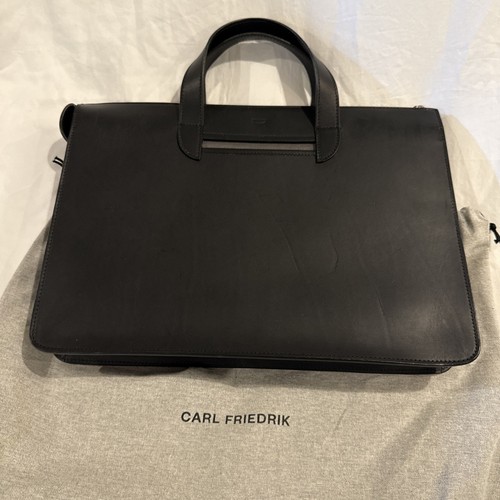 Carl Friedrik black Leather Briefcase