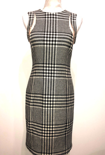 VERSACE Wool Prince of Wales Midi Dress
