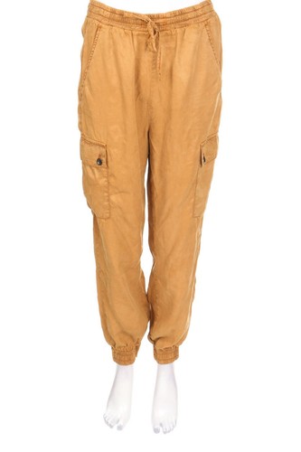 ZARA Pantalone Jogger Tasche Applicate D 38 Marrone Chiaro
