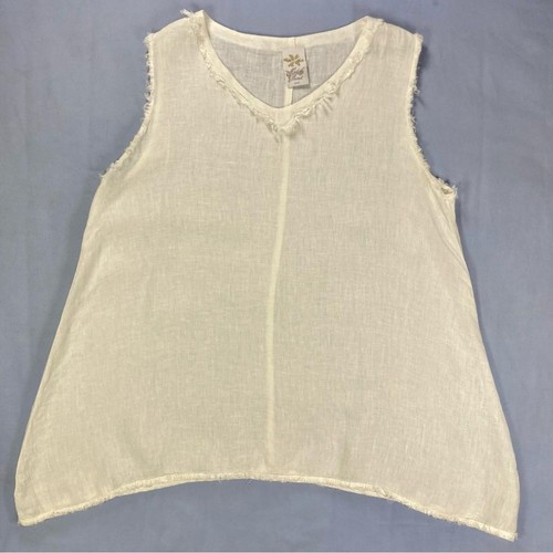 VETEMENTS Abito tunica lino Match Point donna M beige leggero estivo spiaggia costiera