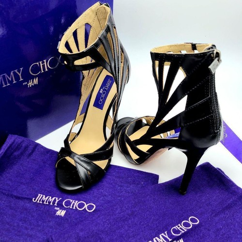 JIMMY CHOO for H&M Sandals High Heels Women Size 37/US Size 7 Black