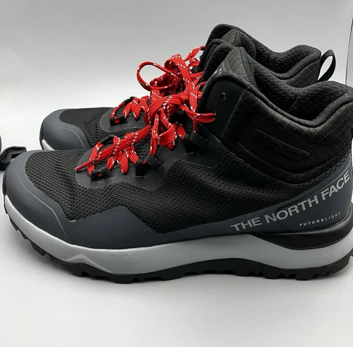 The North Face Activist Mid Futurelight Black Red Hiking Boot Mens Sizes 9.5