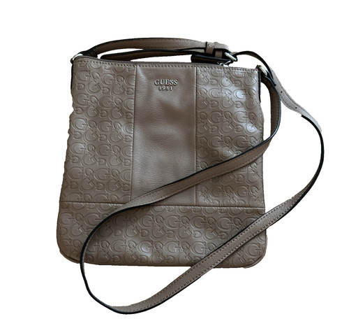 Borsa a mano Guess 1981 quadrata marrone tracolla 9 5" x 9 5"