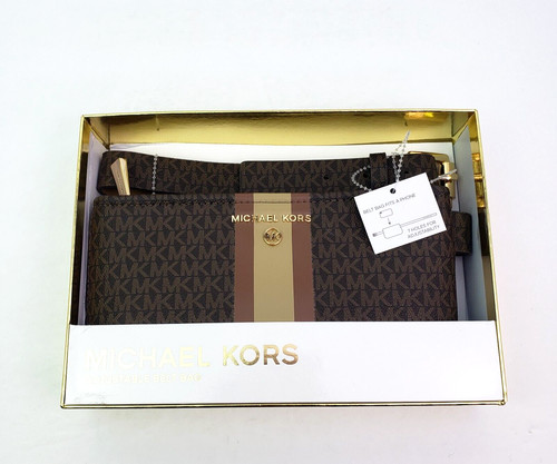 Marsupio Michael Kors donna taglia S M marrone modello logo cintura regolabile