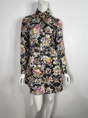 Vtg VIVIENNE WESTWOOD RED LABEL SS2015 BLACK FLORAL DRESS 40 S