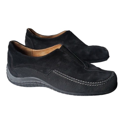 Gabor Jollys Black Leather Suede Slip On Shoes Womens 8