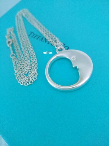 Tiffany & Co. Man In The Moon Necklace Double Chain 16" silver 11.5g jp