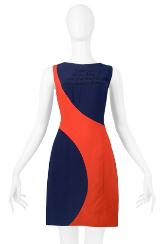 ABITO VINTAGE MOSCHINO COUTURE MARINA E ROSSO BIG DOT