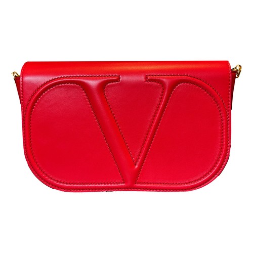 Borsa a tracolla grande Valentino Garavani VLogo Walk pelle di vitello rossa nuova