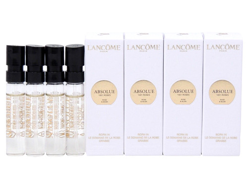 LANCOME ABSOLUE 1001 ROSES EDP 2.0ml .06fl oz x 4 PERFUME SPRAY SAMPLES