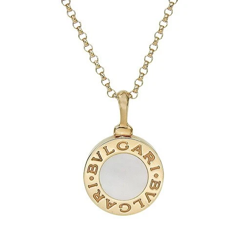 Bvlgari Necklace White Mother of Pearl Shell K18 Pink G Jewelry