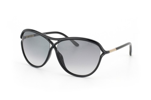 Tom Ford TABITHA Sunglasses Black Frame Smoke Gradient Lens FT183 01B 59 12 135