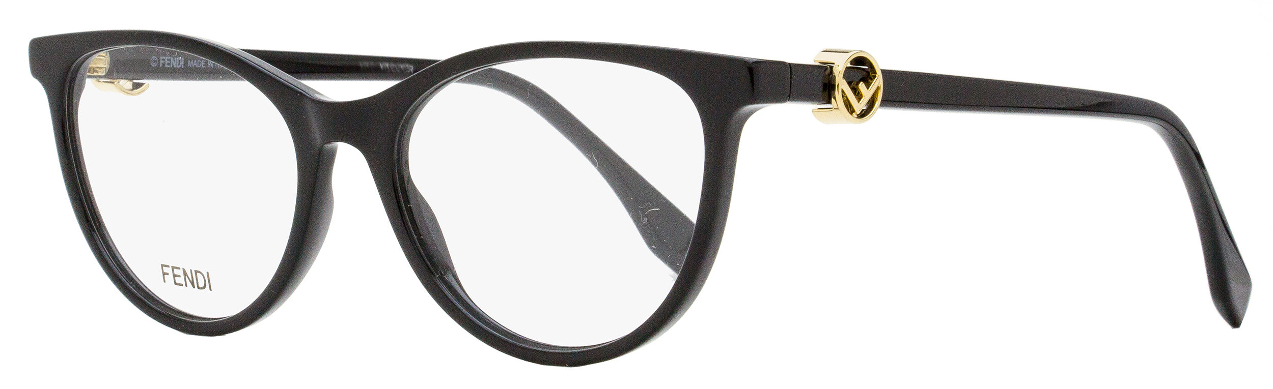2279 Fendi Women's Oval Eyeglasses FF0332 807 Black 52mm