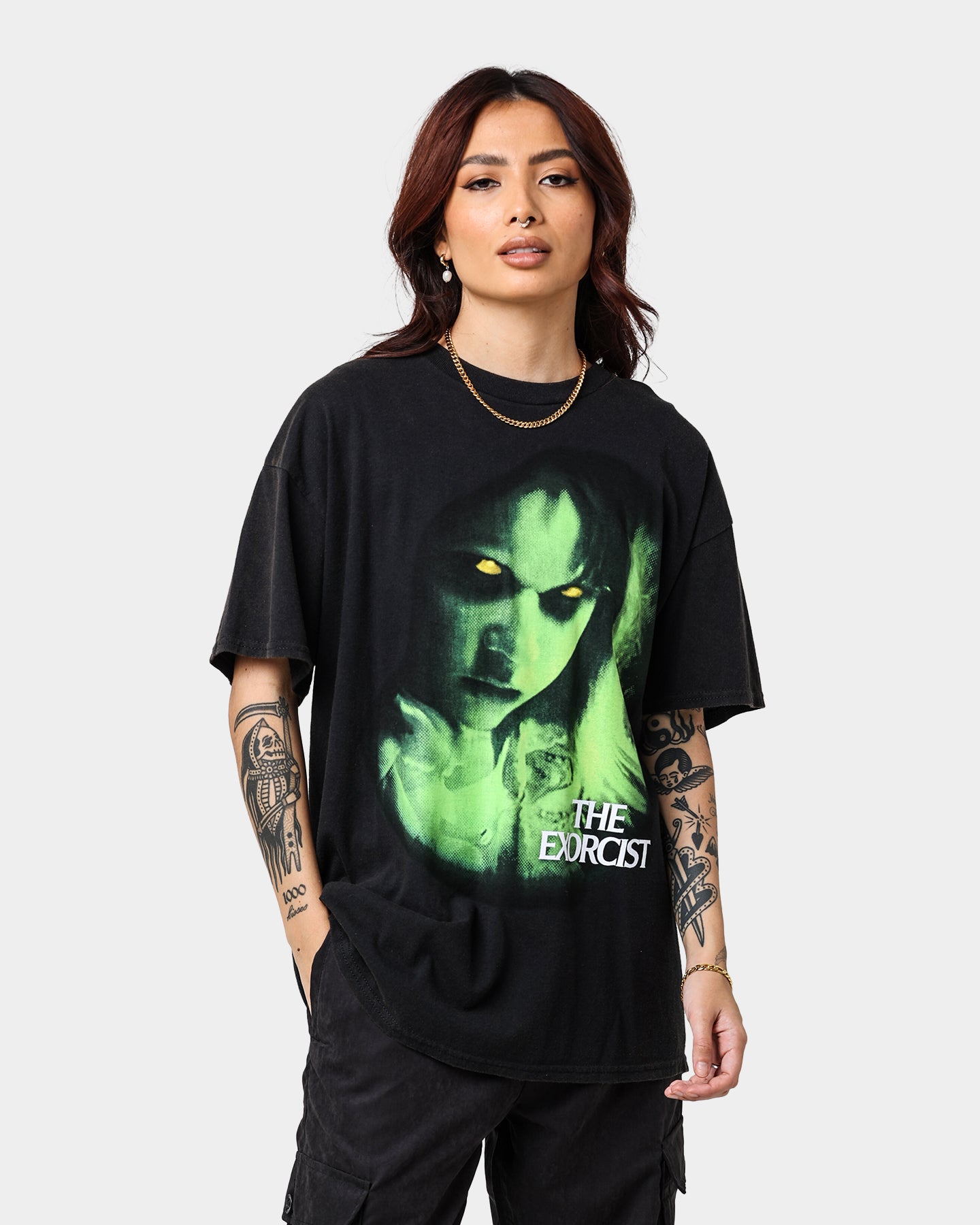 American Thrift X The Exorcist The Exorcist Face T Shirt Black Wash
