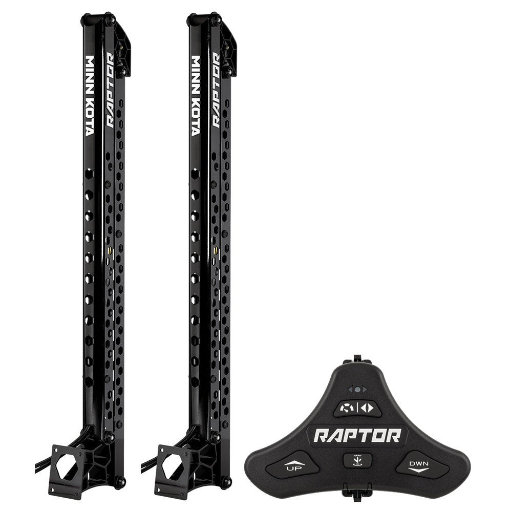 Minn Kota Raptor Bundle Pair   10' Black Shallow Water Anchors w/Active Anchoring & Footswitch Included