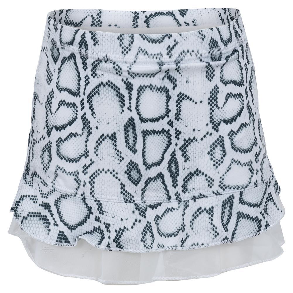SOFIBELLA Girls' UV Colors Ruffle Tennis Skort Cobra